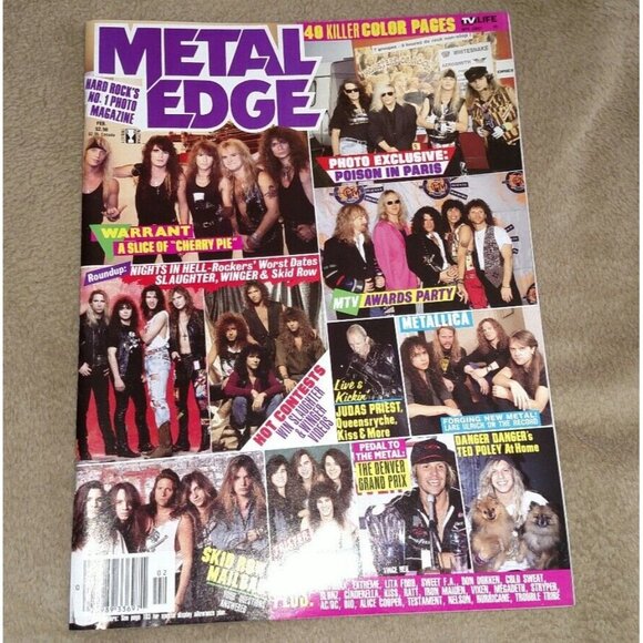 METAL EDGEmagazine 2/1991 warrant/danger danger/slaughter/winger/ratt